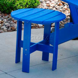 Frog Furnishings Recycled Plastic Traditional Adirondack Side Table Blue PB ADTRASTBLU