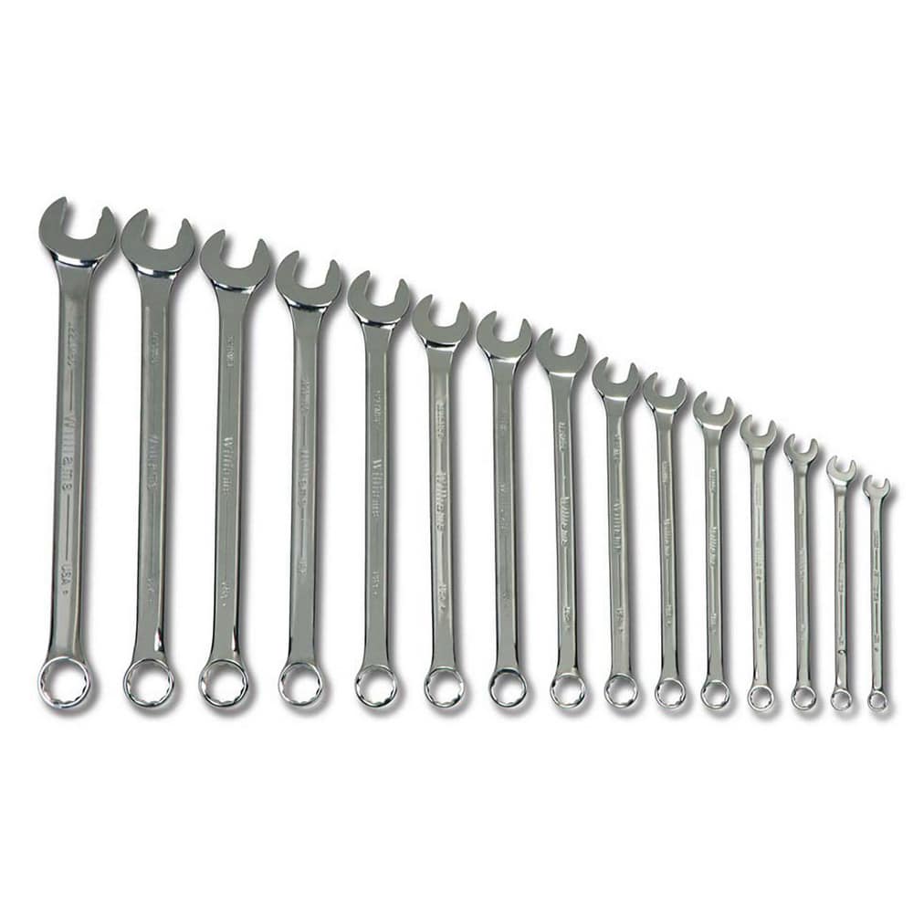 Wrench Sets, Set Type: SUPECOMBO. Black Industrial Finish Combination Wrenches , System Of Measurement: Metric , Container Type: Pouch  MPN:JHWMWS-15SA