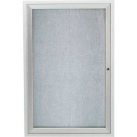 Aarco 1 Door Aluminum Framed Enclosed Bulletin Board - 18