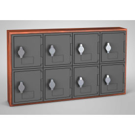 United Visual Products 2-Tier 8 Door Locker w/ Hasp Lock 24