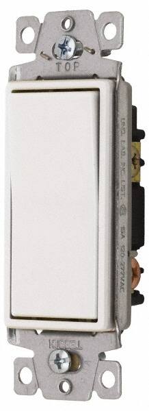 1 Pole, 120 to 277 VAC, 15 Amp, Commercial Grade Rocker Wall Switch MPN:DS115W