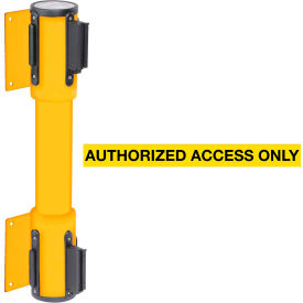 WallPro Twin Wall Mount Retractable Belt Barrier Yellow Case W/13' Yellow 