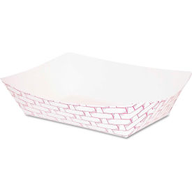 Boardwalk® Paper Food Baskets 16 Oz. Capacity Red/White BWK 30LAG100