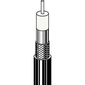 Convergent 5203BK1B RG6/U 18AWG CATV Coaxial Cable Copper Clad Steel 100 Foil Shield 1000Ft Box blk 5203BK1B