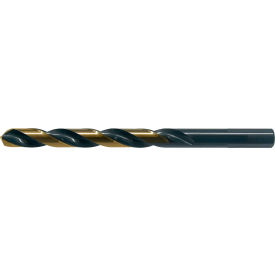 Cle-Line 1878 9/64 HSS Heavy-Duty Black & Gold 135 Split Point 3-Flatted Shank Jobber Length Drill - Pkg Qty 12 C18005