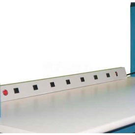 WSI Steel Electric Channel Power Strip W/ 6 Outlets 48