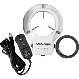 AmScope LED-56S 56-LED Microscope Ring Light with Dimmer LED-56S