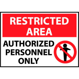 Restricted Area Plastic - Authorized Personnel Only RA5RB