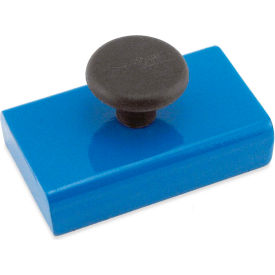 Master Magnetics Ceramic Rectangular Base Magnets HMKS-A with Knob 20 Lbs. Pull Blue Powder Coat HMKS-A