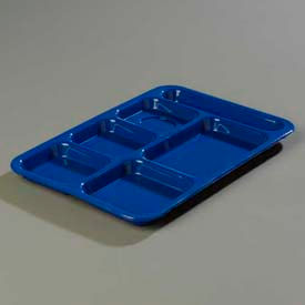 Carlisle P614R14 - Right-Hand 6-Compartment Tray Blue - Pkg Qty 24 P614R14