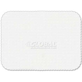 Dinex DX5999I00102 - White Embossed Traycover W/Scalloped Edge Rnd Corner 12-3/4