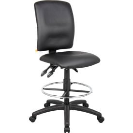 Boss Multifunction Drafting Stool - Leather - Black B1645