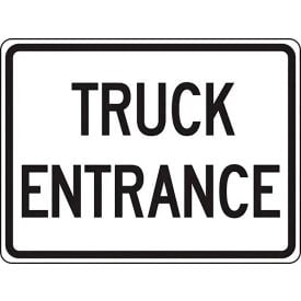 AccuformNMC™ Truck Entrance Traffic Sign EGP Reflective Aluminum 18