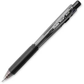 Pentel® Wow Ballpoint Retractable Pen Rubber Grip Medium Black Ink Dozen BK440A