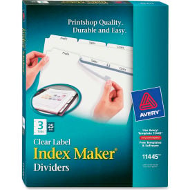 Avery Index Maker Clear Label Divider Blank 8.5