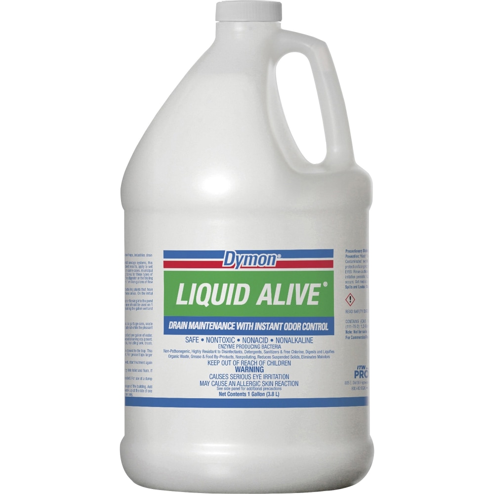 Dymon LIQUID ALIVE Enzyme Producing Bacteria - 128 fl oz (4 quart)Bottle - 1 Each - White (Min Order Qty 2) MPN:23301