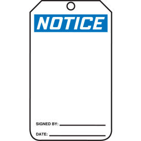 Accuform MNT101PTP Safety Tag Notice RP-Plastic 25/Pack MNT101PTP