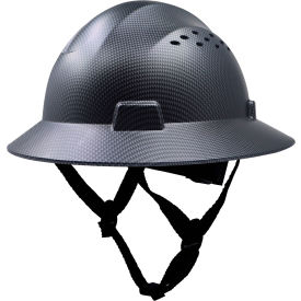 General Electric GH328 Vented Full Brim Hard Hat 4-Point Adj Ratchet Suspension Carbon Fiber Black GH328CB