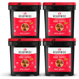 ReadyWise 40-70240 Gourmet Freeze Dried Meat Buckets 4 Buckets 240 Servings 40-70240