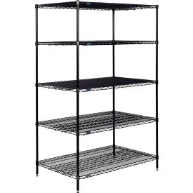 Nexel® 5 Shelf Black Epoxy Wire Shelving Unit Starter 60