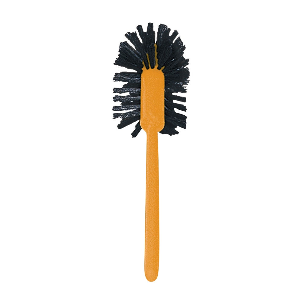 Rubbermaid Commercial 17in Handle Toilet Bowl Brush - 1.50in Synthetic Polypropylene Bristle - 17in Handle Length - 18.5in Overall Length - Plastic Handle - 1 Each - Brown, Yellow (Min Order Qty 6) MPN:632000BRN