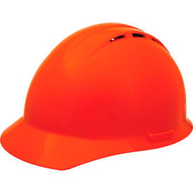 ERB® Americana Vented Cap with Accessory Slots 4-Point Slide-Lock Suspension Hi-Viz Orange - Pkg Qty 12 WEL19255HO