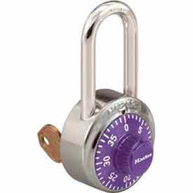 Master Lock® No. 1525LFPRP General Security Combo Padlock - Key Control - LF Shackle - Purple 5LFPRP152