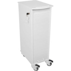 TrippNT™ Narrow Lockable Medical Lab Cart White 12