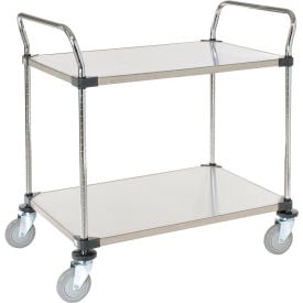 Nexel® Stainless Steel Utility Cart w/2 Shelves 800 lb. Capacity 48