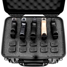 Quick Fire Multifit™ Pistol Case QF540SBKL Watertight 5 Gun Cap 15