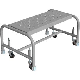 1 Step Mobile Steel Step Stand w/ Perforated Top Step & 24