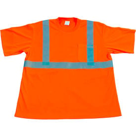 Petra Roc Short Sleeve T-Shirt ANSI Class 2 Polyester Birdseye Mesh Orange 2XL OTS2-2X