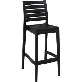 Siesta Ares Resin Outdoor Barstool Black - Pkg Qty 2 ISP101-BLA