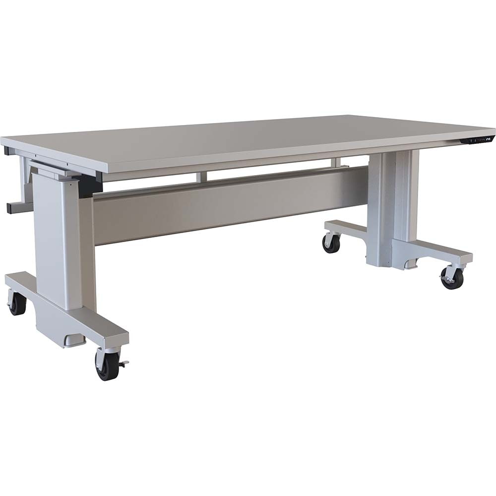 Mobile Work Benches, Bench Type: Electric Height Adjustable Workstation , Depth (Inch): 36 , Leg Style: Adjustable Height, C-Leg (Cantilever) MPN:PBH3672-FE-3M