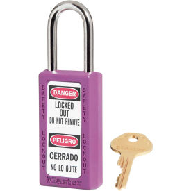 Master Lock® Thermoplastic Zenex™ 411KAS6PRP Safety Padlock 1-1/2