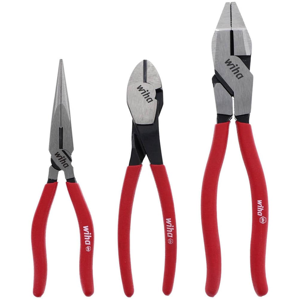 Plier Sets, Plier Type Included: Assortment , Set Type: Plier Set , Container Type: None , Overall Length: 9.5 in , Handle Material: Vinyl  MPN:32634