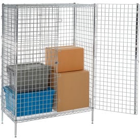 Nexel® 1-Tier 2 Door Security Wire Shelving Unit 1 Shelf 48