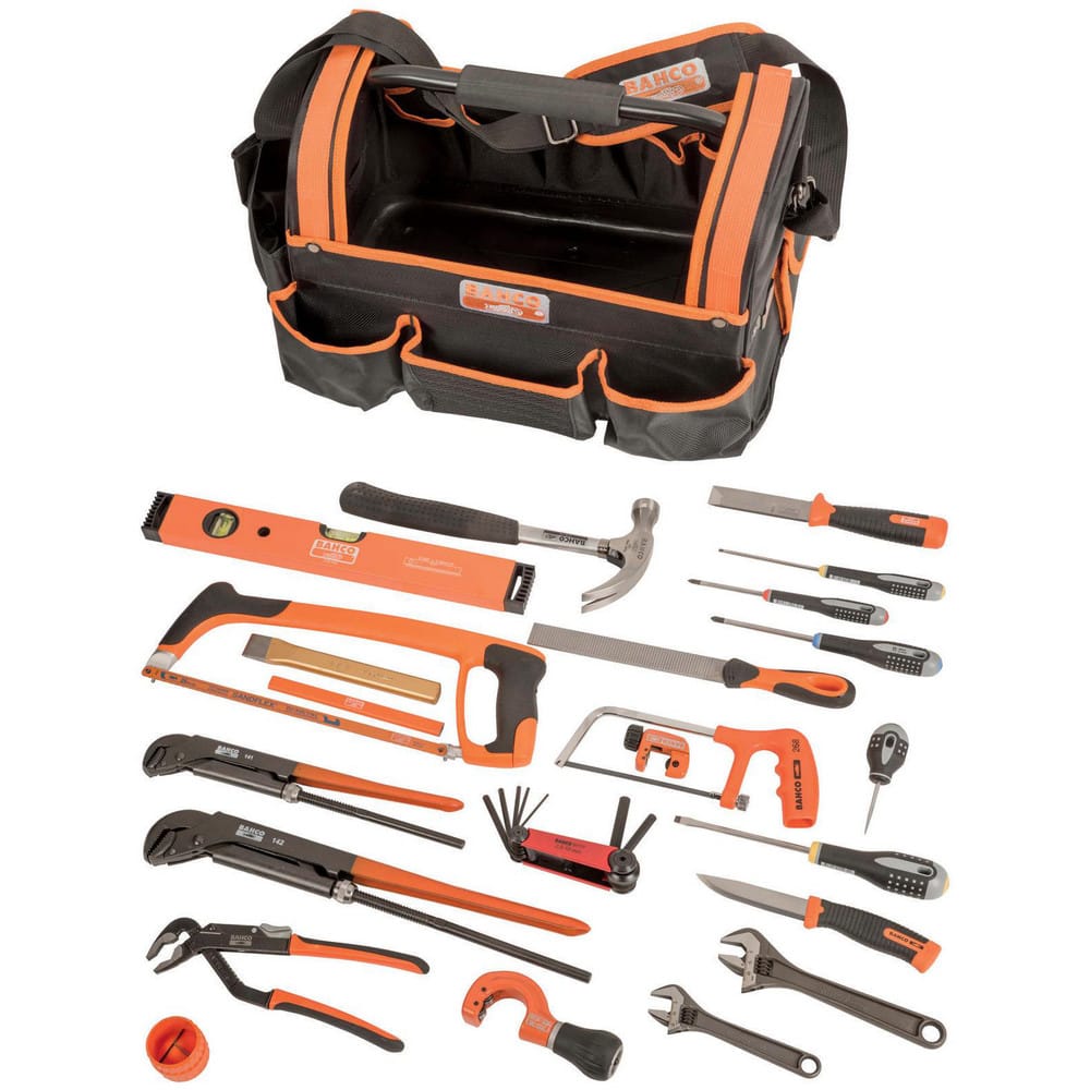 Combination Hand Tool Sets, Set Type: Plumbers , Number Of Pieces: 24 , Measurement Type: Inch & Metric , Tool Finish: Black , Container Type: Tool Bag  MPN:BAH3100TBTS4