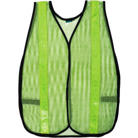 ERB® Aware Wear® S18R Non-ANSI Reflective Safety Vest Hook & Loop Closure One Size Lime 14602