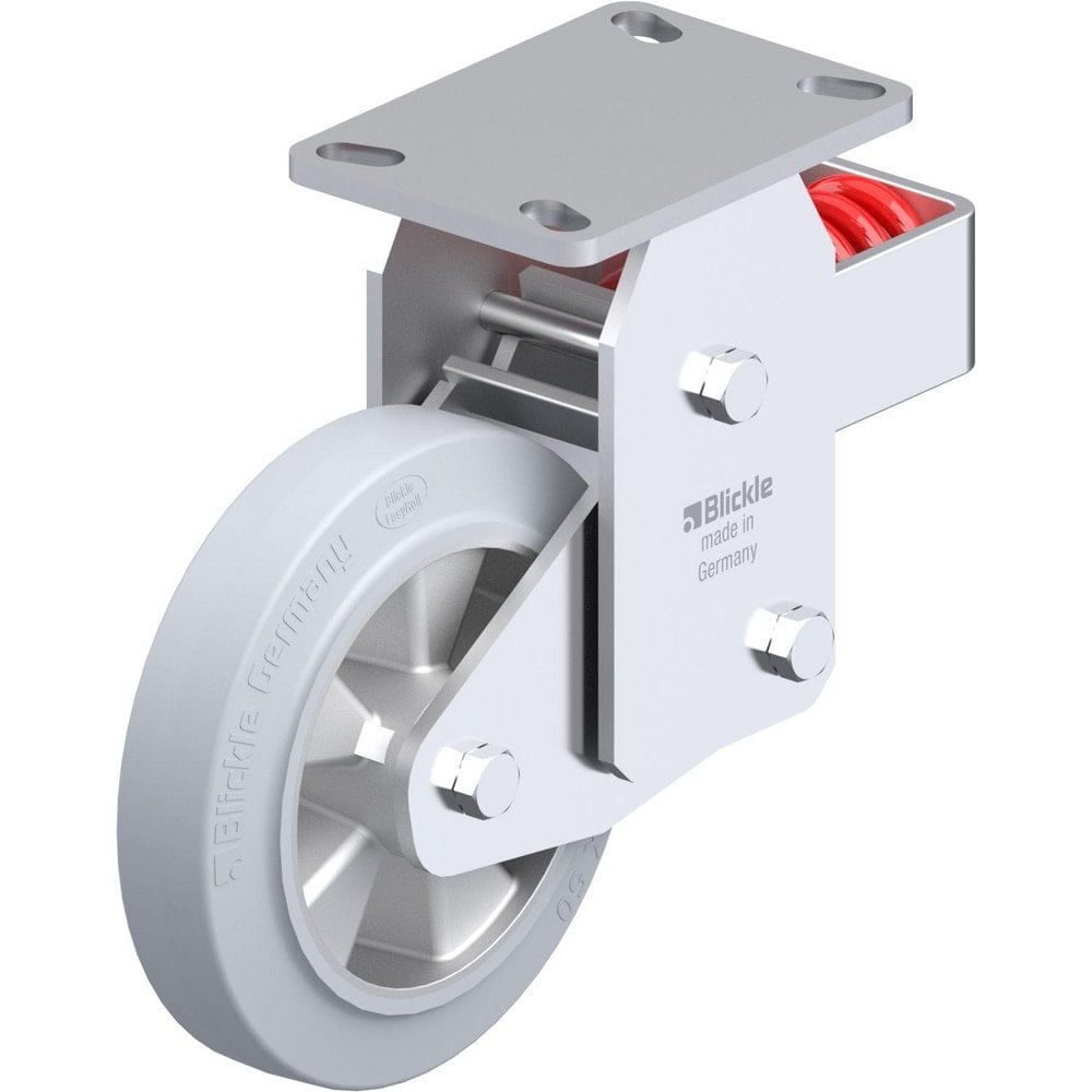 Top Plate Casters, Mount Type: Plate , Number of Wheels: 1.000 , Wheel Diameter (Inch): 5 , Wheel Material: Rubber , Wheel Width (Inch): 1-9/16  MPN:910073