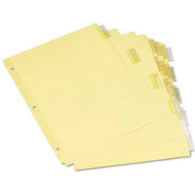 Universal Economical Insertable Index Clear Tabs 5-Tab Letter Buff 6 Sets/Pack UNV21871***