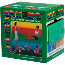 CanDo® Low Powder Exercise Band Green 50 Yard Roll 1 Roll/Box 10-5223******