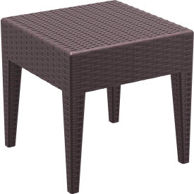 Siesta Miami Wickerlook Square Resin Side Table Brown ISP858-BR