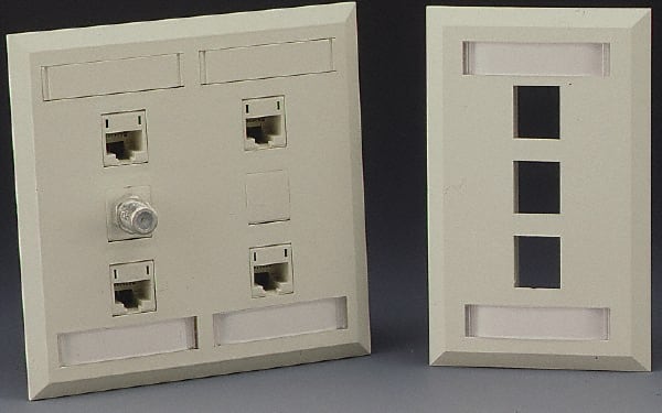 Wall Plates, Wall Plate Type: Sectional Wall Plates , Wall Plate Configuration: 4 Ports , Shape: Rectangle , Number of Gangs: 1, 1  MPN:IFP14OW