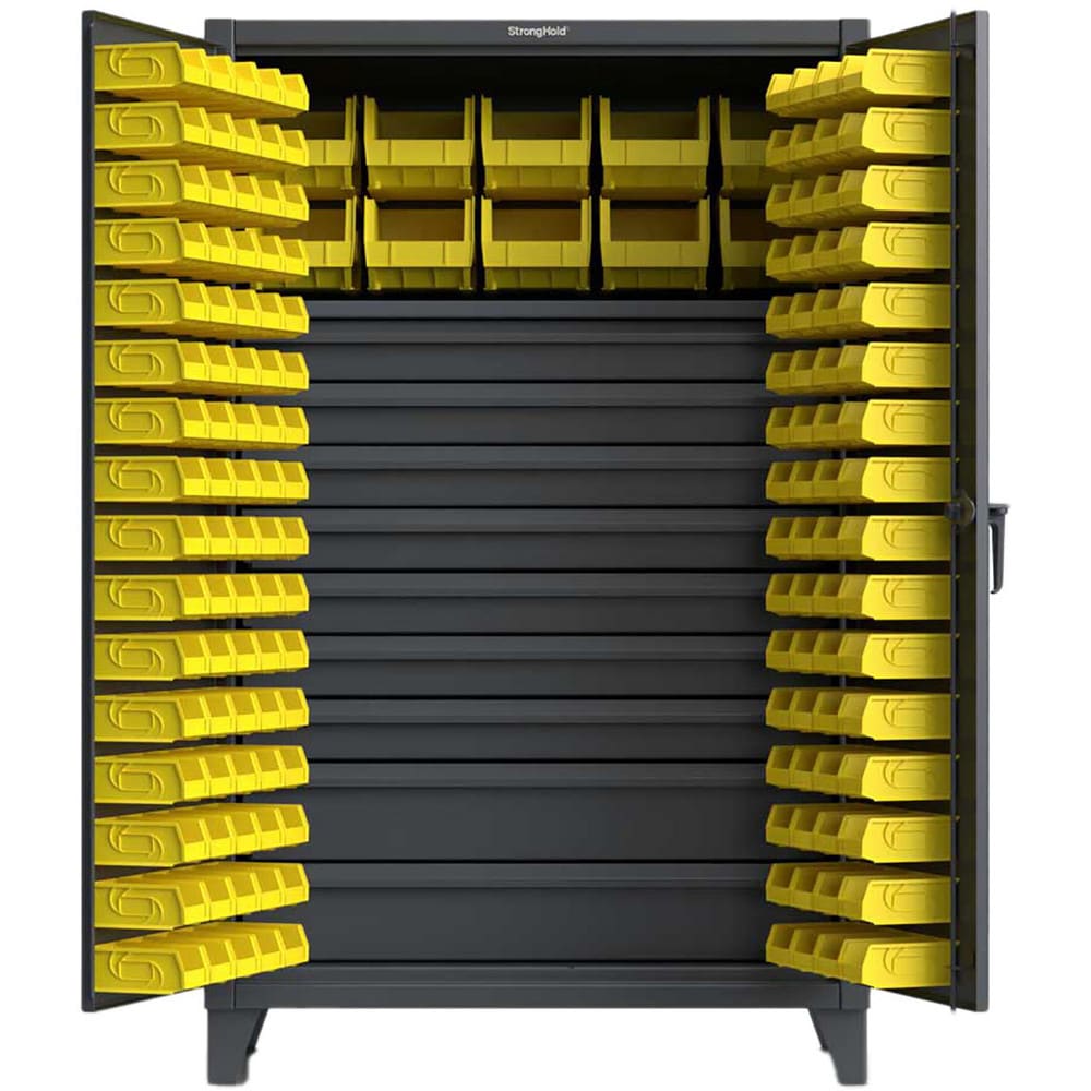 Storage Cabinets, Cabinet Type: Steel Storage Cabinet, Bin , Cabinet Material: Steel , Width (Inch): 48 , Depth (Inch): 24 , Cabinet Door Style: Standard  MPN:46-BBS-241-9DB