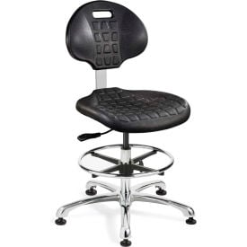 Bevco 7550E Everlast E Polyurethane ESD Chair Aluminum Base ESD Mushroom Glides Black 7550E