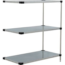 Nexel® 3 Shelf Galvanized Steel Solid Shelving Unit Add On 24