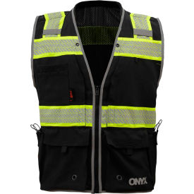 GSS Safety ONYX Surveyor's Safety Vest-Black-4XL 1513-4XL