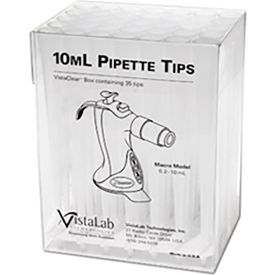 Celltreat  10mL Pipette Tips Ovation VistaClear Box Non-sterile 35 Pack 4058-6100