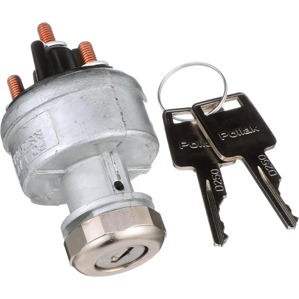 Automotive Switches, Switch Type: Ignition Switch-12v , Number Of Connections: 4 , Contact Form: 10-32 Stud , Sequence: ACC-Off-On/ACC-Start , Amperage: 30  MPN:31-178P